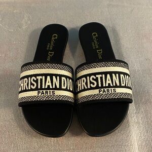 Dior Black and White Logo Slides